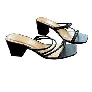 A New Day Black Strappy Heels